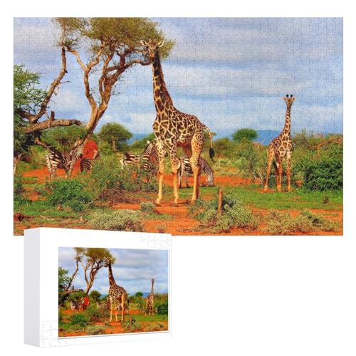 Puzzle für Erwachsene und Kinder ab 14 Jahren, 1000 StüCk，Giraffe Puzzle 1000 Teile ，，Lernspielzeug FüR Kinder 52x38 Papier Puzzle von XJUfW