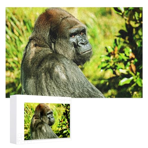 Puzzle für Erwachsene und Kinder ab 14 Jahren, 1000 StüCk，Gorilla Puzzle ，，Lernspielzeug FüR Kinder 70x50，Papier Puzzle von XJUfW