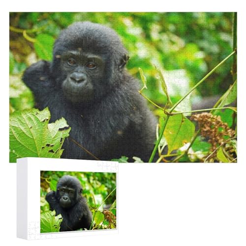 Puzzle für Erwachsene und Kinder ab 14 Jahren, 1000 StüCk，Gorilla Puzzle 1000 Teile ，，Lernspielzeug FüR Kinder 52x38 Papier Puzzle von XJUfW