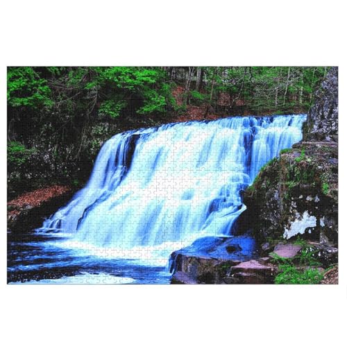 Puzzle für Erwachsene und Kinder ab 14 Jahren, 1000 StüCk，Waterfall, Stream, ，Lernspielzeug FüR Kinder 38x26，Papier Puzzle von XJUfW