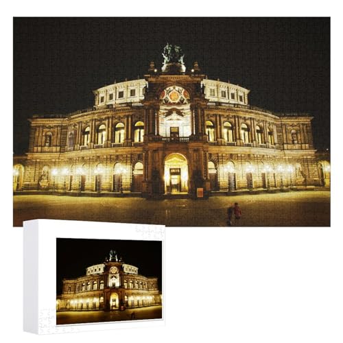 Wohnkultur Geburtstag ，Challenging Games Moderne Lernspiel Stress Relief ，1000 StüCk，Semperoper Puzzle 1000 Teile ，，Lernspielzeug FüR Kinder 52x38 Papier Puzzle von XJUfW