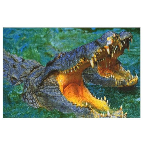 für Familie Freunde Dekorativ，1000 StüCk，Two Crocodiles, ，Lernspielzeug FüR Kinder 75x50，Holz Puzzle von XJUfW