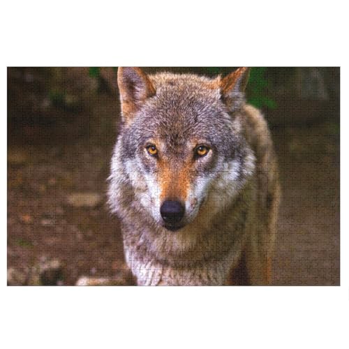 für Familie Freunde Dekorativ，1000 StüCk，Wildlife Wolf,，Lernspielzeug FüR Kinder 75x50，Holz Puzzle von XJUfW