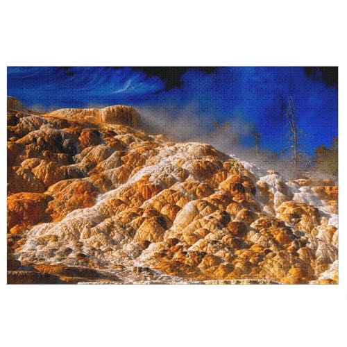 für Familie Freunde Dekorativ，1000 StüCk，Yellowstone National Park,，Lernspielzeug FüR Kinder 70x50，Papier Puzzle von XJUfW