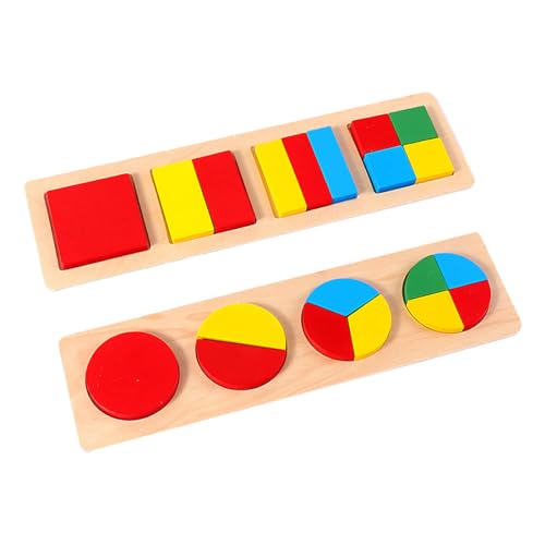 XJYHUE Geometrisches Puzzle, 2 Stück Holzpuzzle Steckpuzzle Board, Montessori Mehrere Form Holz Puzzle Für Baby Kleinkinder Kinder Lernspielzeug, Holzpuzzle Intelligenz Bunte Bausteine von XJYHUE