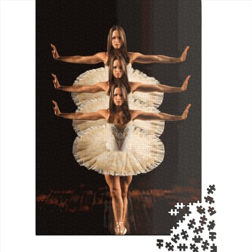 1000-teiliges Ballett- und Tanzpuzzle aus Holz für Kinder und Jugendliche, Lernspiel für Erwachsene Jugendliche, 1000 Teile (75 x 50 cm) von XJmoney