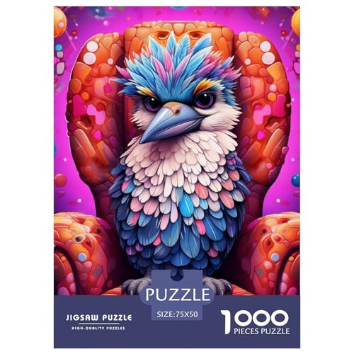 1000-teiliges Kunst-Tier-Vogel-Puzzle für Erwachsene, schwieriges Puzzle für Erwachsene, Lernspiel, Herausforderungsspielzeug, 1000-teilig (75 x 50 cm) von XJmoney