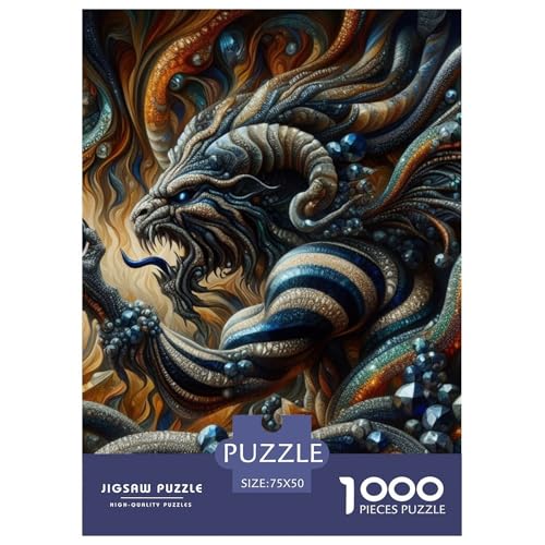 1000-teiliges Monster-Puzzle für Erwachsene, schwierige Holzpuzzles für Teenager, Geschenke, Heimdekoration, Puzzle-Spielzeug, 1000-teilig (75 x 50 cm) von XJmoney