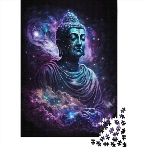 1000-teiliges Puzzle, Galaxie-Buddha, kreatives quadratisches Puzzle für Kinder und Jugendliche, Holzpuzzle, Spielzeug, Denkspiel, 1000 Teile (75 x 50 cm) von XJmoney