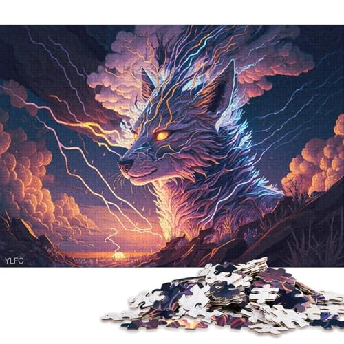 1000-teiliges Puzzle, Kunsttiere, weißer Fuchs, Puzzles für Kinder, Puzzles, Lernspiel für Kinder, 1000 Teile (75 x 50 cm) von XJmoney