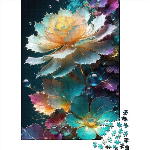 1000-teiliges Puzzle, Tierkunst, Blumen, Puzzle für Kinder, Holzbrett-Puzzle, Kinder und 1000 Teile (75 x 50 cm) von XJmoney