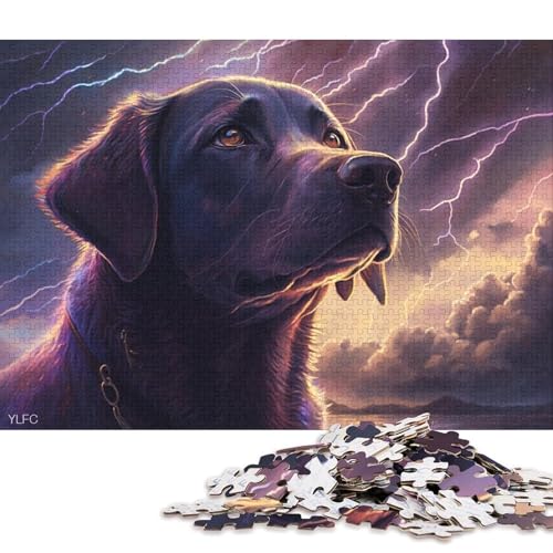 1000-teiliges Puzzle „Labrador Dreams“ Puzzle, Heim-Wanddekoration, Lernspielzeug, Geschenk für Familienspiel, 1000 Stück (75 x 50 cm) von XJmoney