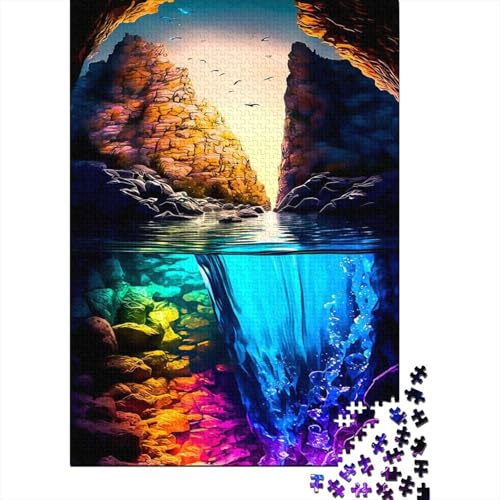 1000-teiliges Puzzle „Ocean Nature“ | Puzzle | Nachhaltiges Puzzle für Erwachsene | Hochwertiges Puzzle aus 100% Holz | Lustige Spiele, 1000 Teile (75 x 50 cm) von XJmoney