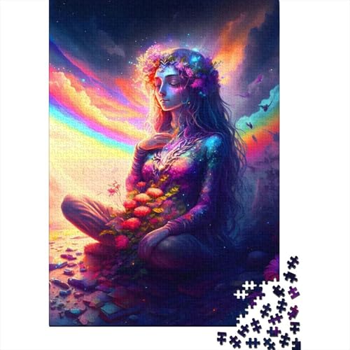 1000-teiliges Puzzle „Rainbow Spirit“ für Holzpuzzle, Lernspiele für Erwachsene, 1000 Teile (75 x 50 cm) von XJmoney