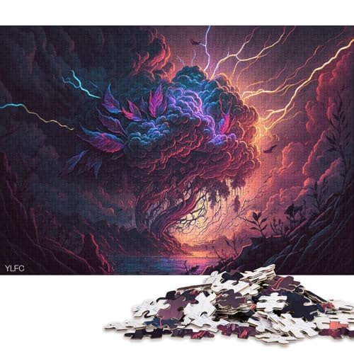 1000-teiliges Puzzle für Erwachsene, Rosenwolken-Puzzle für Kinder, Puzzle 1000-teiliges Spielspielzeug für Kinder, Familienpuzzle 1000 Teile (75 x 50 cm) von XJmoney