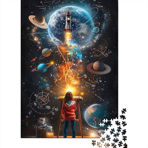 1000-teiliges Puzzle für Kinder, Fantastische Idee, quadratische Puzzles für Kinder, Holzpuzzle, Spielzeug, Wanddekoration, 1000 Stück (75 x 50 cm) von XJmoney