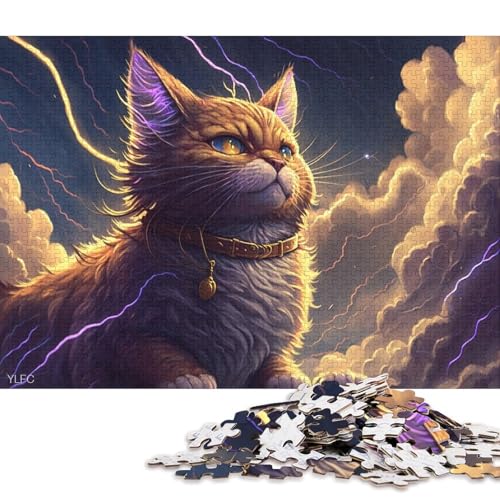 1000-teiliges Puzzle für Kinder, Fantasy-Kunst, Garfield-Katzen-Puzzle, 1000 Teile, Brettpuzzle, Entspannungspuzzlespiele, Denksport-Puzzle, 1000 Teile (75 x 50 cm) von XJmoney