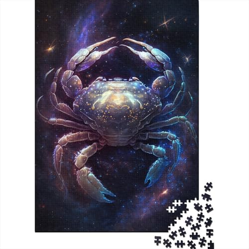 1000-teiliges Puzzle für Kinder, Galaxie-Krabben-Puzzle, Puzzle für Kinder und Jugendliche, Holzpuzzle, Heimdekoration, 1000 Stück (75 x 50 cm) von XJmoney