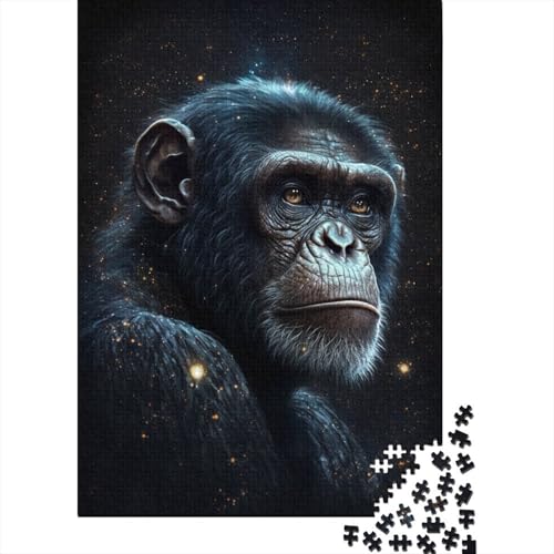 1000-teiliges Puzzle für Kinder, Galaxy Art Monkey Square Puzzles für Kinder, Holzpuzzles, Spielzeug, Wanddekoration, 1000 Stück (75 x 50 cm) von XJmoney