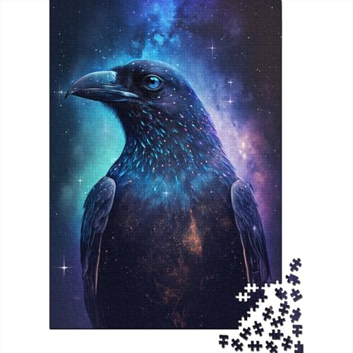 1000-teiliges Puzzle für Kinder, Galaxy Crow, quadratisches Puzzle für Kinder und Holzpuzzle, Lernspiel, Herausforderungsspielzeug, 1000 Stück (75 x 50 cm) von XJmoney