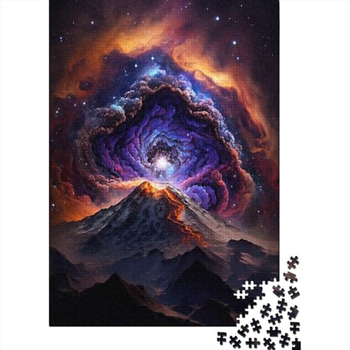 1000-teiliges Puzzle für Kinder „Vulkane in der Galaxie“, kreatives quadratisches Puzzle für Teenager, Lernspiel, Puzzle für Erwachsene, 1000 Teile (75 x 50 cm) von XJmoney