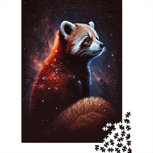 1000-teiliges Puzzle für Kinder und Galaxy Red Raccoon, quadratisches Puzzle für Kinder, Lernspiel aus Holz für Erwachsene, 1000 Teile (75 x 50 cm) von XJmoney