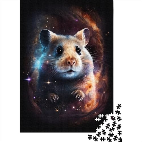 1000-teiliges Puzzle für Kinder und Jugendliche, Tier-Hamster, Holzpuzzle, Lernspiele für Kinder und Jugendliche, 1000 Teile (75 x 50 cm) von XJmoney