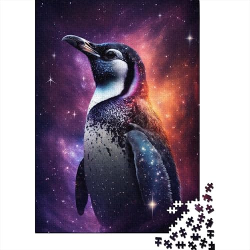 1000-teiliges Puzzle für Kinder und quadratisches Galaxy-Pinguin-Puzzle für Kinder, Lernspiel-Puzzle aus Holz für Erwachsene, 1000 Teile (75 x 50 cm) von XJmoney