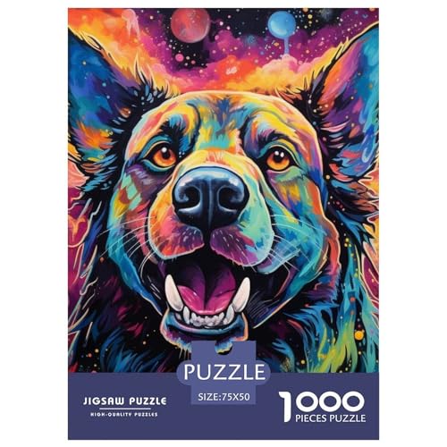 1000-teiliges Puzzle mit Haustierhund für Erwachsene, Puzzles für Erwachsene, Familienaktivität, Puzzles 1000 Stück (75 x 50 cm) von XJmoney