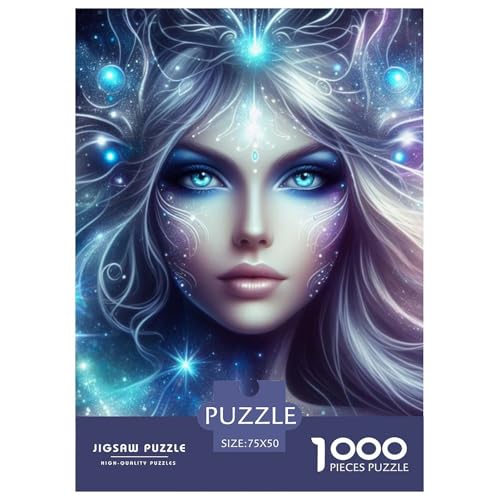 1000-teiliges Puzzle mit hübschem Mädchen für Erwachsene, Puzzle, Puzzle für Erwachsene, Lernspiele für zu Hause, DIY-Spielzeug, 1000 Stück (75 x 50 cm) von XJmoney