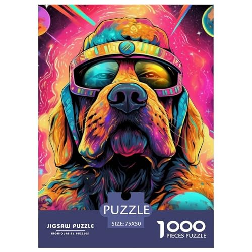 1000-teiliges Tier-/Hunde-Puzzle für Erwachsene, Puzzle, Puzzle für Erwachsene, Lernspiele für zu Hause, DIY-Spielzeug, 1000 Stück (75 x 50 cm) von XJmoney