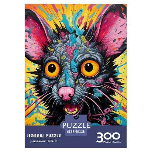 300-teiliges Art-Tier-Maus-Puzzle für Erwachsene Teenager. Puzzles für Erwachsene und Teenager für Erwachsene ab 14 Jahren. 300 Teile (40 x 28 cm) von XJmoney