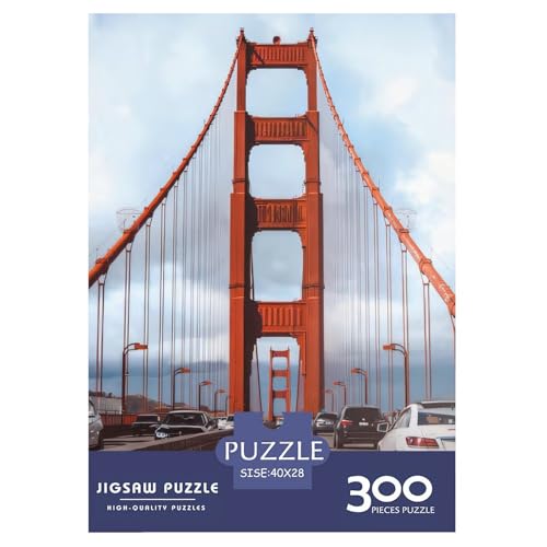 300-teiliges Golden Gate Bridge-Puzzle für Erwachsene, Puzzles für Erwachsene und Teenager, Erwachsene, ab 14 Jahren, 300 Teile (40 x 28 cm) von XJmoney