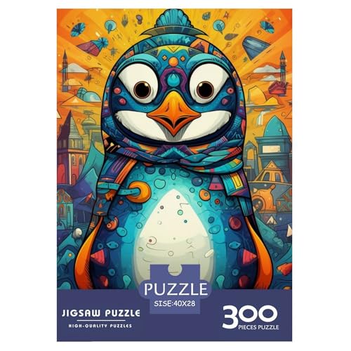 300-teiliges Kunst-Tier-Pinguin-Puzzle für Erwachsene und Teenager. Puzzles für Erwachsene und Teenager, Erwachsene ab 14 Jahren. 300 Teile (40 x 28 cm) von XJmoney