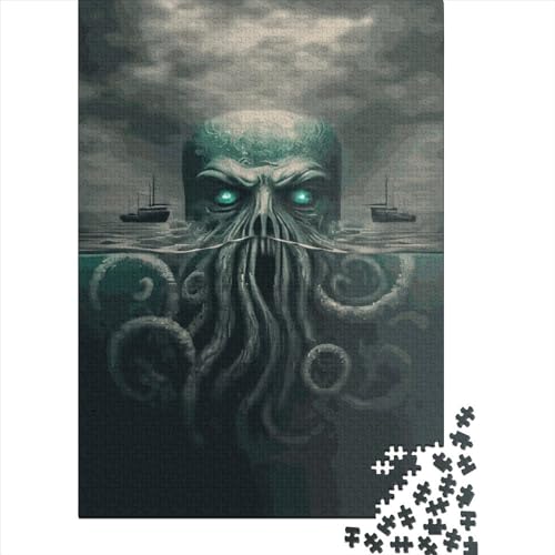 300-teiliges Oktopus-Puzzle für Erwachsene und Teenager. Holzpuzzle für Kinder. Puzzle für Kinder und Teenager. 300 Teile (40 x 28 cm) Familie. von XJmoney