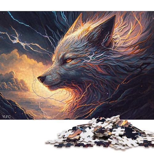 300-teiliges Puzzle, Kunst, Tiere, weißer Fuchs, Puzzle, Heim-Wanddekoration, Lernspielzeug, Geschenk für Familienspiel, 300 Stück (40 x 28 cm) von XJmoney