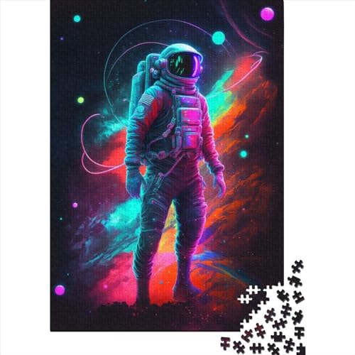 300-teiliges Puzzle „Astronaut der Galaxie“ für Erwachsene Teenager. Holzpuzzle für Erwachsene, Familienaktivität, Puzzle 300 Teile (40 x 28 cm) von XJmoney