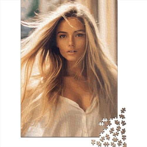 300-teiliges Puzzle „Blondes Mädchen“ für Erwachsene Teenager. 300 Teile für Kinder und Teenager ab 12 Jahren. 300 Teile (40 x 28 cm) Familie. von XJmoney