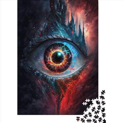 300-teiliges Puzzle „Cosmic Red Eye“ für Kinder und Teenager. Denksport-Puzzle, 300 Teile (40 x 28 cm) Familie. von XJmoney