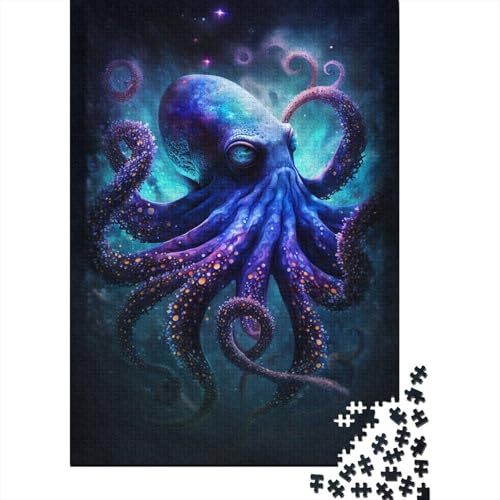 300-teiliges Puzzle „Galaxie-Krake“, kreatives quadratisches Puzzle für Kinder und Jugendliche, Holzpuzzle, Spielzeug, Denkspiel, 300 Teile (40 x 28 cm) von XJmoney