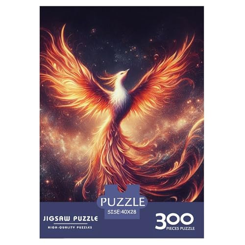 300-teiliges Puzzle „Majestätischer Phönix“ für Erwachsene, Puzzles für Erwachsene und Teenager, Erwachsene ab 14 Jahren, 300 Teile (40 x 28 cm) von XJmoney