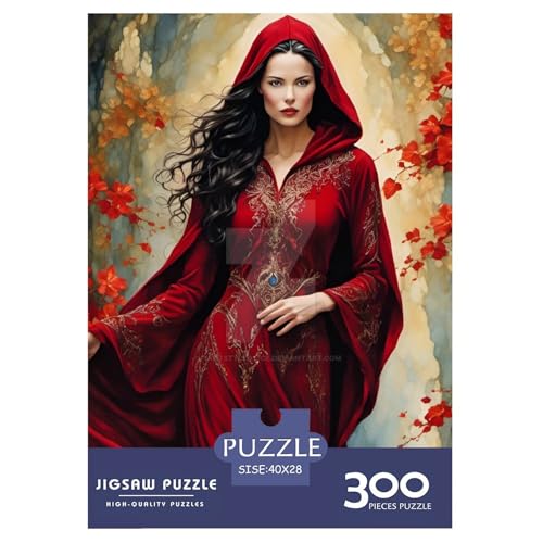 300-teiliges Puzzle „Schönes Mädchen“ für Erwachsene, Puzzles für Erwachsene und Teenager, Erwachsene ab 14 Jahren, 300 Teile (40 x 28 cm) von XJmoney