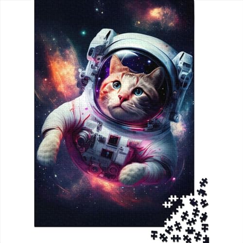 300-teiliges Puzzle „Space Cat 1“ für Erwachsene und Teenager. Puzzle für Kinder, 300 Teile (40 x 28 cm) Familie. von XJmoney