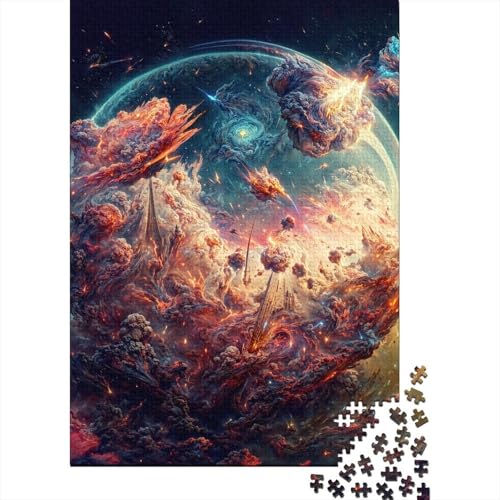 300-teiliges Puzzle „Space Flower Globe“ | Puzzle | Nachhaltiges Puzzle für Erwachsene | Hochwertiges Puzzle aus 100% Holz | Lustige Spiele, 300 Teile (40 x 28 cm) von XJmoney