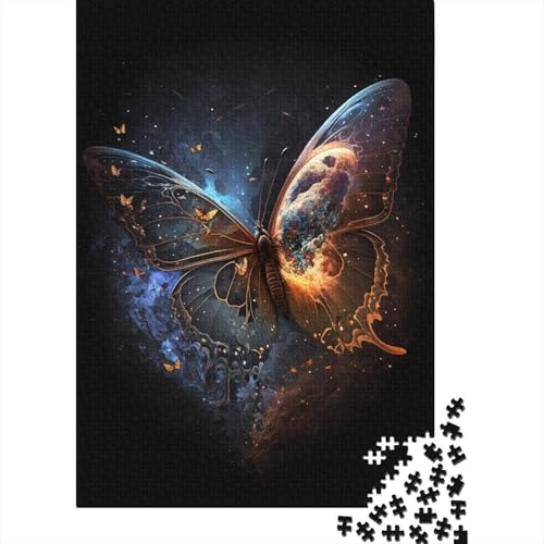 300-teiliges Puzzle Art Dream Butterfly Puzzles für Kinder, Teenager und Holzpuzzles, Familienspiele, 300 Stück (40 x 28 cm) von XJmoney