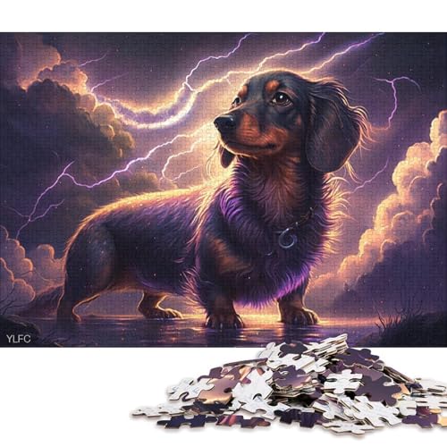 300-teiliges Puzzle für Erwachsene, Kunst-Dackel-Puzzle für Kinder, Puzzle 300-teiliges Spielspielzeug für Kinder, Familienpuzzle 300 Teile (40 x 28 cm) von XJmoney