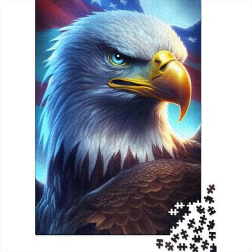 300-teiliges Puzzle für Kinder, Kunst, Tier, Adler, Puzzle für Kinder, Holzbrett-Puzzle, schwierig und herausfordernd, 300 Teile (40 x 28 cm) von XJmoney