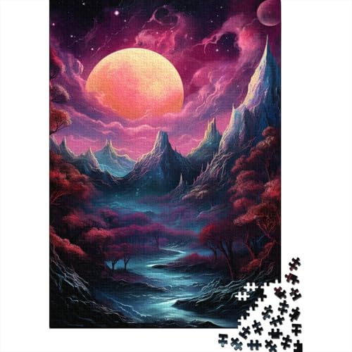 300-teiliges Puzzle für Kinder, Landschaften mit Vollmond, Puzzles für Kinder, pädagogisches Puzzle zum Stressabbau, Spielzeug, Puzzle 300 Teile (40 x 28 cm) von XJmoney