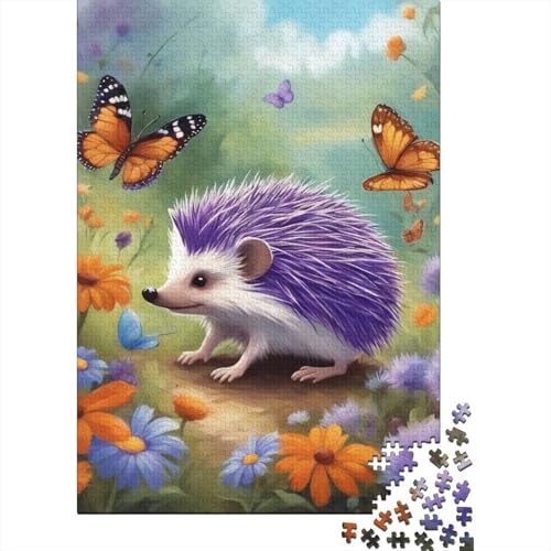 300-teiliges Puzzle für Kinder, süßes Igel-Puzzle für Kinder, schwierige und herausfordernde Holzbrett-Puzzles, 300 Teile (40 x 28 cm) von XJmoney