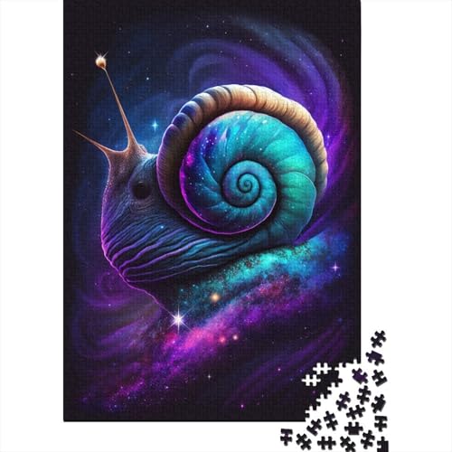 300-teiliges Puzzle für Kinder und Jugendliche Galaxy Art Schnecke Holzpuzzle Lernspiele für Kinder und Jugendliche 300 Stück (40x28cm) von XJmoney